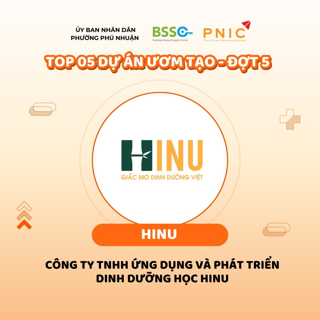 Top 5 Chương trình Ươm tạo Doanh nghiệp - Công ty TNHH Ứng dụng và Phát triển Dinh dưỡng học HINU