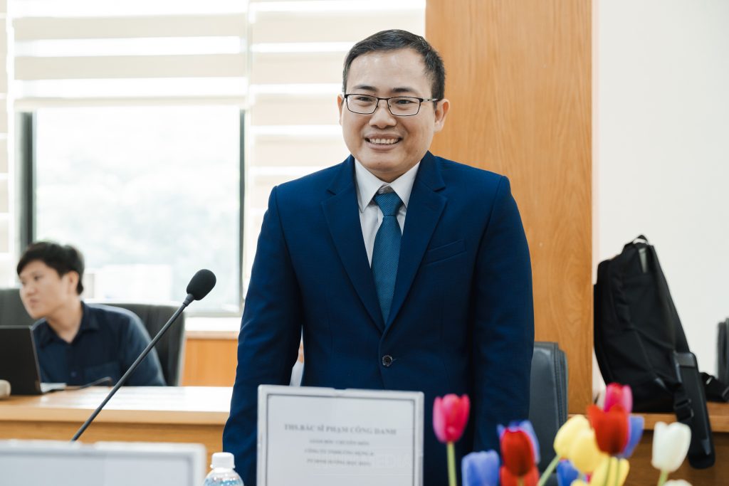 Đại diện HINU phát biểu tại buổi ký kết